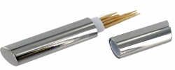 ENG04N- Nickel Toothpick holder with toothpicks